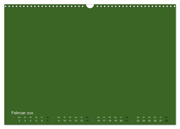 Produktbild: Bastelkalender - dunkel Gr&uuml;n (Wandkalender 2026 DIN A3 quer), CALVENDO Monatskalender