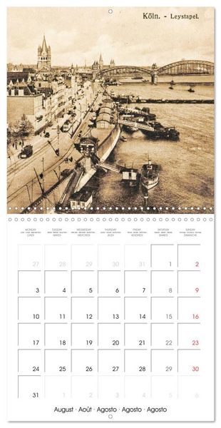 Produktbild: Cologne autrefois : Cartes postales historiques de la ville (Calendrier mural carr&eacute; 2026 30x30 cm) Calendrier double avec une page pour vos prises de notes