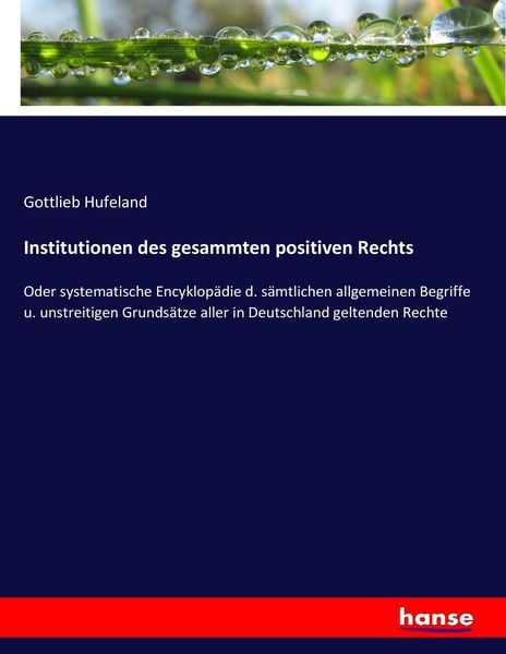 Institutionen des gesammten positiven Rechts