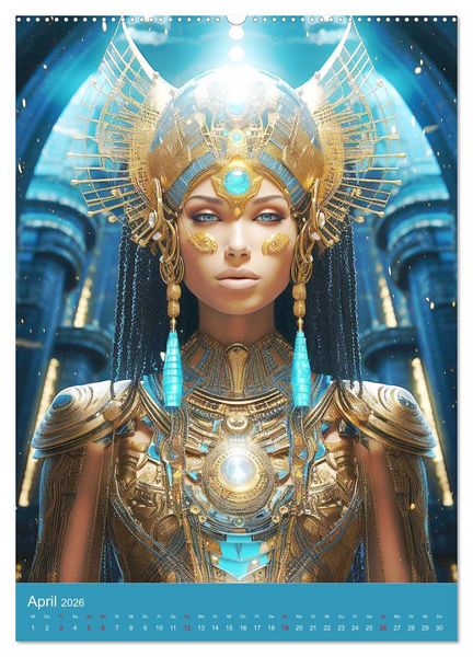 Produktbild: Antike Priesterinnen. Kunstvolle Fantasy-Portraits (hochwertiger Premium Wandkalender 2026 DIN A2 hoch), Kunstdruck in Hochglanz