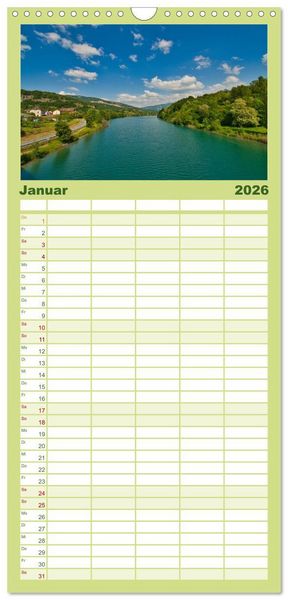 Produktbild: Familienplaner 2026 - Frankreichs Natursch&ouml;nheiten mit 5 Spalten (Wandkalender, 21 x 45 cm) CALVENDO