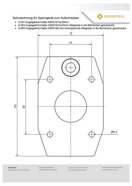 Produktbild: Bernstein Tools for Electronics 9-281 Schraubstockfu&szlig; 9-281