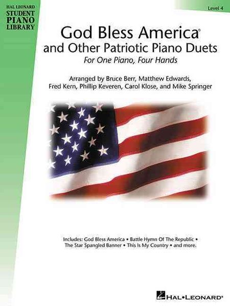 Produktbild: This Piano Duet Songbook Presents a Thoughtfully Arranged Collection of Patriotic Favorites for One Piano, Four Hands at an Intermediate Level 4. Designed for Developing Pianists, It Offers Engaging Duet Experiences That Strengthen Timing, Coordination, an
