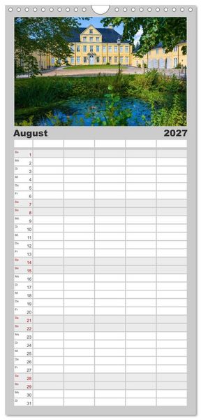 Produktbild: Familienplaner 2027 - Unterwegs in Schleswig mit 5 Spalten (Wandkalender, 21 x 45 cm) CALVENDO