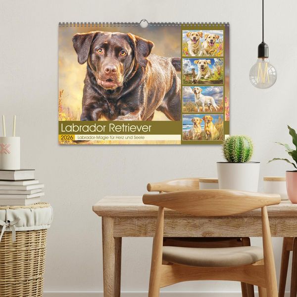 Produktbild: Labrador Retriever. Labrador-Magie f&uuml;r Herz und Seele (Wandkalender 2026 DIN A3 quer), CALVENDO Monatskalender