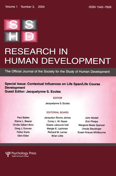 Produktbild: Contextual Influences on Life Span/life Course
