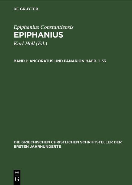 Produktbild: Ancoratus und Panarion Haer. 1-33
