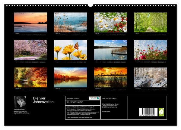 Produktbild: Die vier Jahreszeiten (hochwertiger Premium Wandkalender 2026 DIN A2 quer), Kunstdruck in Hochglanz