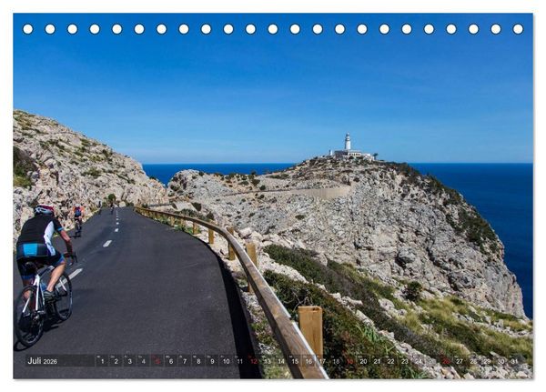Produktbild: Mallorca: Die sch&ouml;nsten Landschaften f&uuml;r Rennradfahrer (Tischkalender 2026 DIN A5 quer), CALVENDO Monatskalender