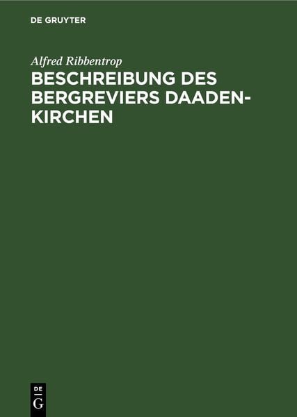 Produktbild: Beschreibung des Bergreviers Daaden-Kirchen