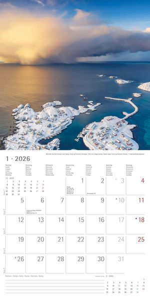 Produktbild: Alpha Edition - Am Meer 2026 Broschürenkalender, 30x30cm, Wandkalender mit Platz für Notizen und Termine, Bilder rund ums Meer, Monatsübersicht und Fe
