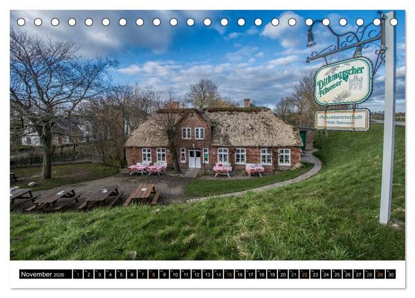Produktbild: Tr&auml;umende Bilder - Die Nordseehalbinsel Eiderstedt (Tischkalender 2026 DIN A5 quer), CALVENDO Monatskalender