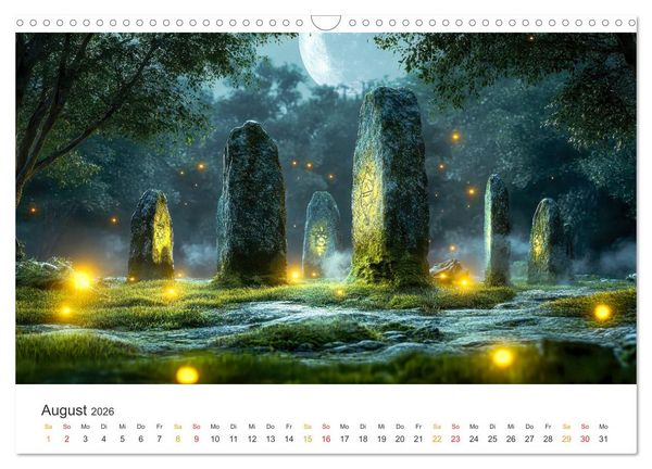 Produktbild: Magische Steine - Tor zur Anderswelt (Wandkalender 2026 DIN A3 quer), CALVENDO Monatskalender