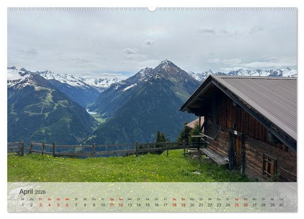Produktbild: Alpenauszeit - Die Bergh&uuml;tten unserer Alpen (hochwertiger Premium Wandkalender 2026 DIN A2 quer), Kunstdruck in Hochglanz