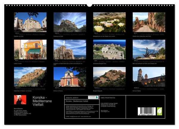 Produktbild: Korsika - Mediterrane Vielfalt (hochwertiger Premium Wandkalender 2026 DIN A2 quer), Kunstdruck in Hochglanz