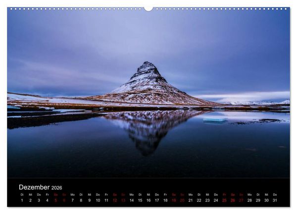 Produktbild: Island - Unber&uuml;hrte Landschaften (Wandkalender 2026 DIN A2 quer), CALVENDO Monatskalender