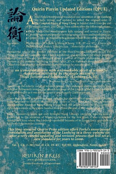 Produktbild: Lunheng &iquest;&iquest; The Complete Essays of Wang Chong &iquest;&iquest;, Vol. I, Chapters 1-38