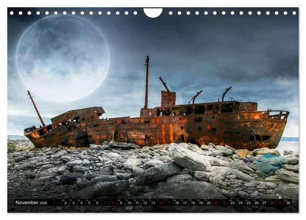 Produktbild: Schiffswracks - morbide Sch&ouml;nheiten (Wandkalender 2026 DIN A4 quer), CALVENDO Monatskalender
