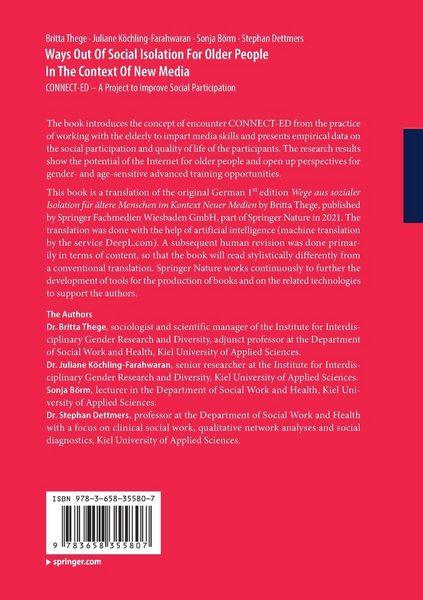Produktbild: Ways Out Of Social Isolation For Older People In The Context Of New Media