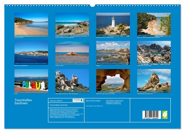 Produktbild: Traumhaftes Sardinien (hochwertiger Premium Wandkalender 2026 DIN A2 quer), Kunstdruck in Hochglanz