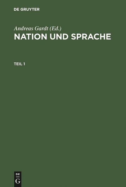 Produktbild: Nation und Sprache