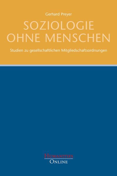 Produktbild: Soziologie ohne Menschen