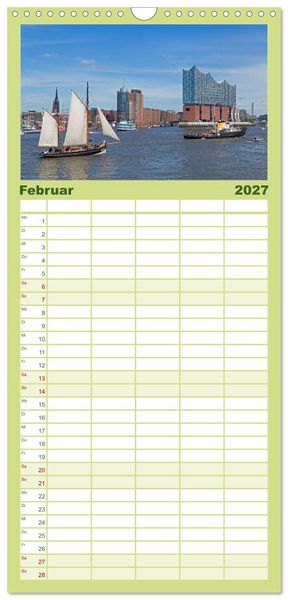Produktbild: Familienplaner 2027 - Hansest&auml;dte in Norddeutschland mit 5 Spalten (Wandkalender, 21 x 45 cm) CALVENDO