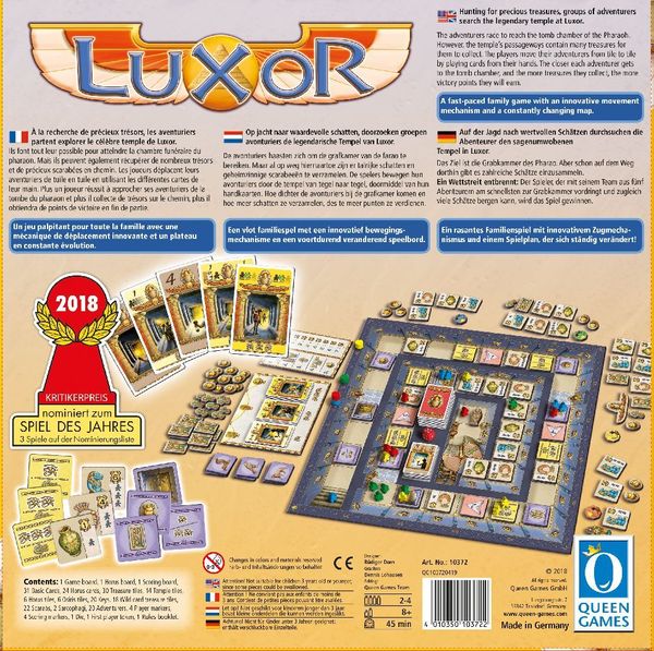 Produktbild: Queen Games - Luxor, nominiert zum Spiel des Jahres 2018