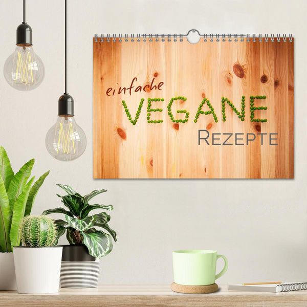 Produktbild: Einfache vegane Rezepte (Wandkalender 2026 DIN A4 quer), CALVENDO Monatskalender