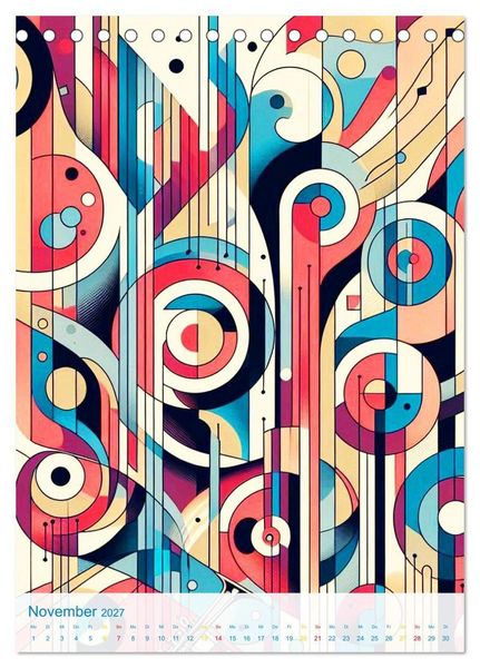 Produktbild: Syn&auml;sthetische Kunst - Musik in Farben und Formen (Tischkalender 2027 DIN A5 hoch), CALVENDO Monatskalender