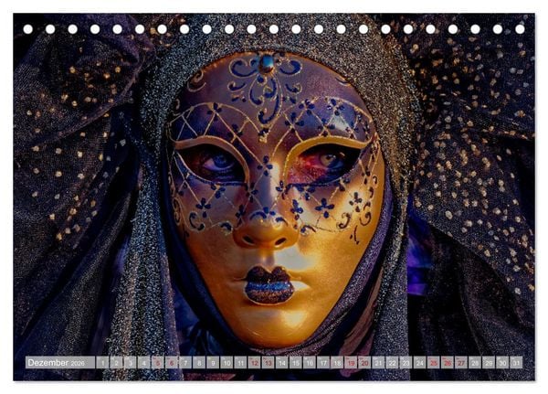 Produktbild: neunziggrad I photoart: venezia carnevale (Tischkalender 2026 DIN A5 quer), CALVENDO Monatskalender