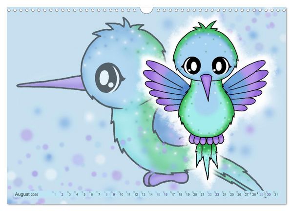 Produktbild: niedliche Kawaii Tiere (Wandkalender 2026 DIN A3 quer), CALVENDO Monatskalender