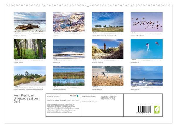 Produktbild: Mein Fischland! Unterwegs auf dem Dar&szlig; (hochwertiger Premium Wandkalender 2026 DIN A2 quer), Kunstdruck in Hochglanz