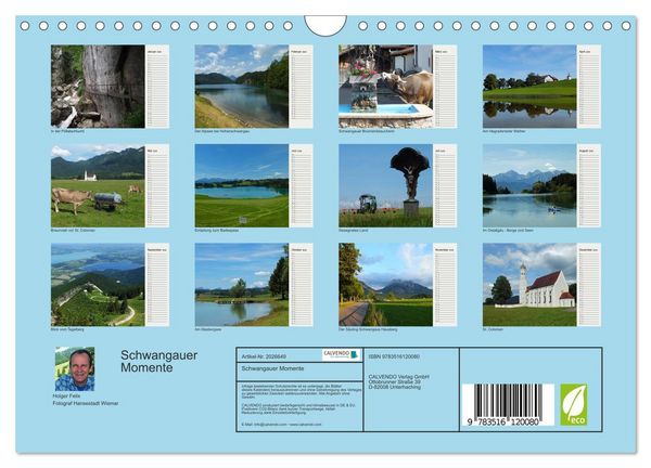 Produktbild: Schwangauer Momente (Wandkalender 2026 DIN A4 quer), CALVENDO Monatskalender