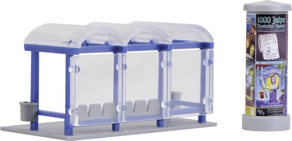 Produktbild: Kibri 38142 H0 Deko-Set Bushaltestelle