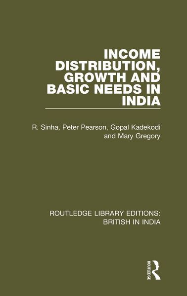 Produktbild: Income Distribution, Growth and Basic Needs in India