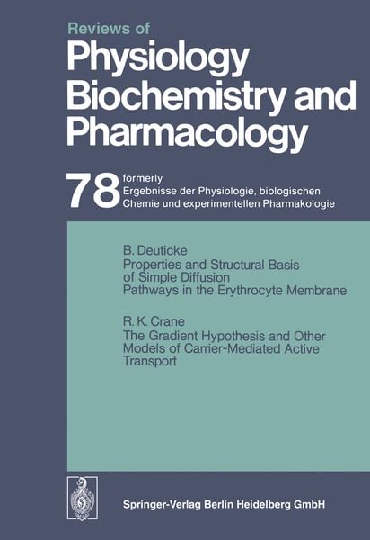 Produktbild: Reviews of Physiology, Biochemistry and Pharmacology