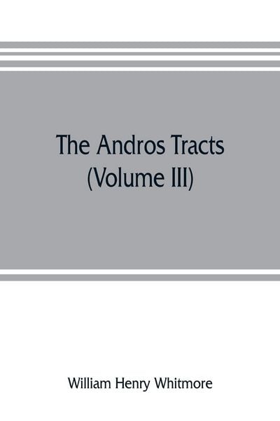 Produktbild: The Andros tracts (Volume III)