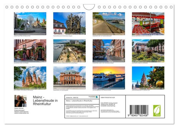 Produktbild: Mainz - Lebensfreude in RheinKultur (Wandkalender 2026 DIN A4 quer), CALVENDO Monatskalender