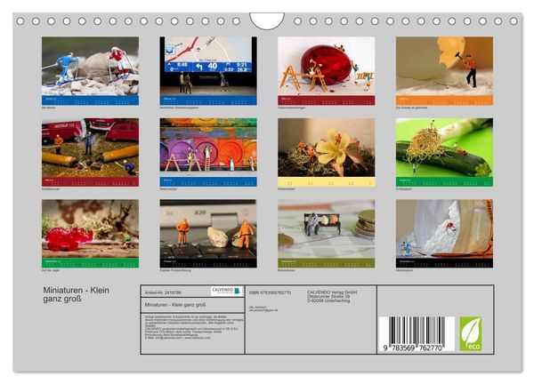 Produktbild: Miniaturen - Klein ganz gro&szlig; (Wandkalender 2027 DIN A4 quer), CALVENDO Monatskalender