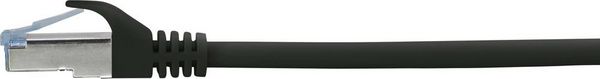 Produktbild: Renkforce RF-5047472 RJ45 Patchkabel CAT 6a S/FTP 10.00m Schwarz Flammwidrig 1St.