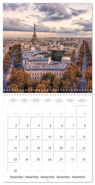 Produktbild: Le Paris romantique (Calendrier mural carr&eacute; 2026 30x30 cm) Calendrier double avec une page pour vos prises de notes