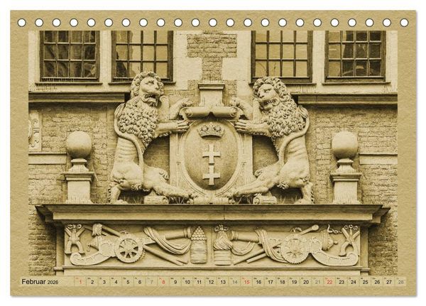 Produktbild: Danzig &ndash; Ein Kalender im Zeitungsstil (Tischkalender 2026 DIN A5 quer), CALVENDO Monatskalender
