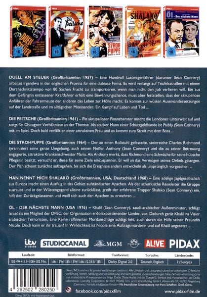Produktbild: Sean Connery Collection / 5 Filme mit dem legend&auml;ren &bdquo;James Bond&ldquo;-Darsteller in einer Box [5 DVDs]