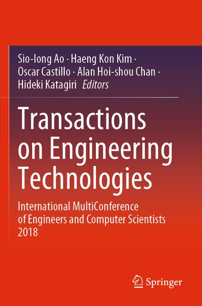 Produktbild: Transactions on Engineering Technologies