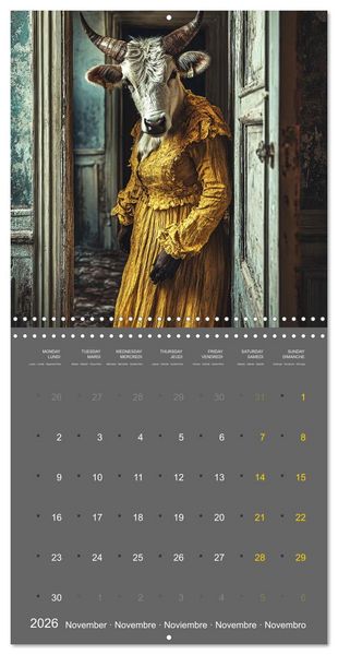 Produktbild: Silly cows - Terribly charming characters (Wall Calendar 2026 12 &times; 12 Inch) CALVENDO 12 Month Wall Calendar