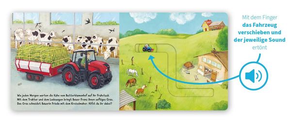 Produktbild: Meine Schiebebahn-Pappe (Soundbuch): Fahr mit auf dem Bauernhof