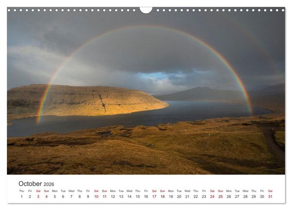 Produktbild: Autumn light at Faroe island (Wall Calendar 2026 DIN A3 landscape), CALVENDO 12 Month Wall Calendar