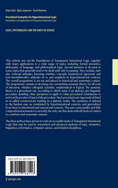 Produktbild: Procedural Semantics for Hyperintensional Logic