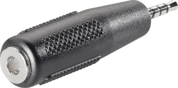 Produktbild: BKL Electronic 1102056 Klinken-Adapter Klinkenstecker 2.5 mm - Klinkenbuchse 3.5 mm Stereo Polzahl:4 1 St.